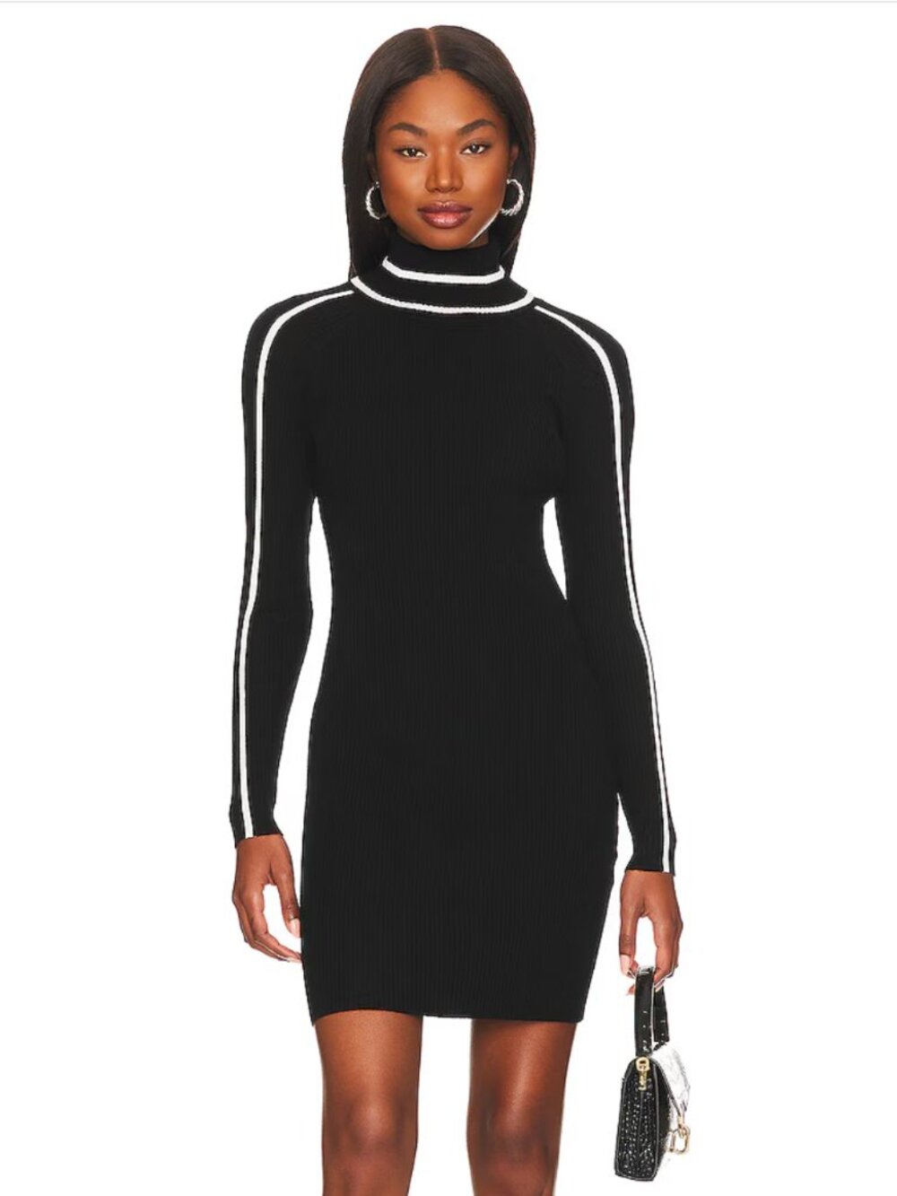 NWT MILLY - Racer Stripe Turtleneck Dress - Small / Petite